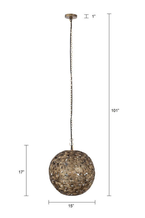 Canarm - IPL1184A01AB14 - One Light Pendant - Kora - Antique Brass