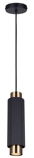 Cohen One Light Pendant Matte Black And Gold