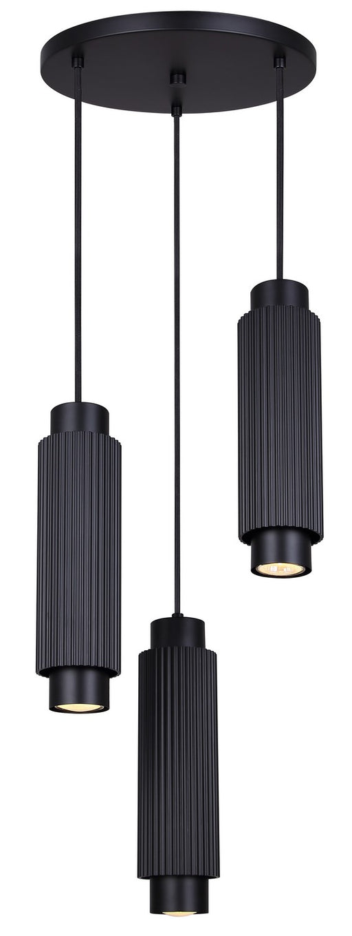 Canarm - IPL1231A03BK10 - Three Light Pendant - Cohen - Black