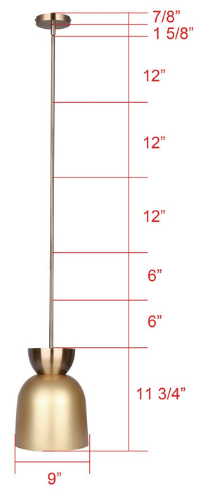 Canarm - IPL2102B01GDP - One Light Pendant - Aurea - Gold