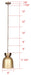 Canarm - IPL2102B01GDP - One Light Pendant - Aurea - Gold