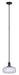 Canarm - IPL2104B01BK - One Light Pendant - Ledger - Black
