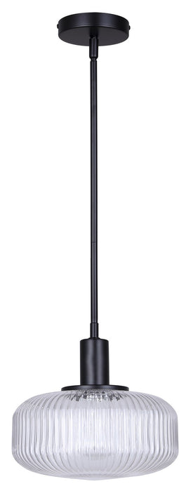 Canarm - IPL2104B01BK - One Light Pendant - Ledger - Black