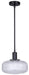 Canarm - IPL2104B01BK - One Light Pendant - Ledger - Black