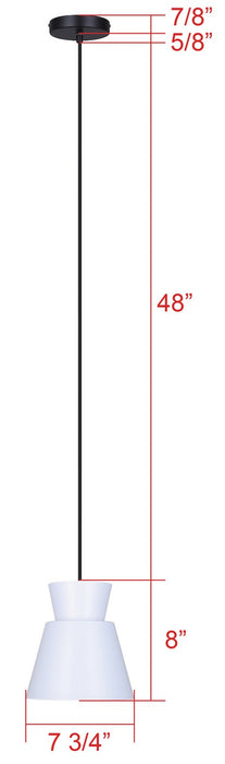 Canarm - IPL2107B01BW - One Light Pendant - Arbella - White