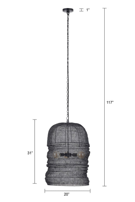 Canarm - IPL2154B03BP - Three Light Pendant - Kara - Matte Black