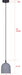 Canarm - IPL729B01BK6-GY - One Light Pendant - Jack - Matte Black