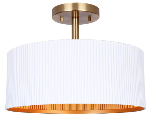 Rexton Two Light Semi-Flush Mount Matte White