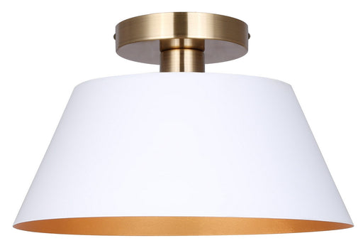 Daxton One Light Semi-Flush Mount Matte White