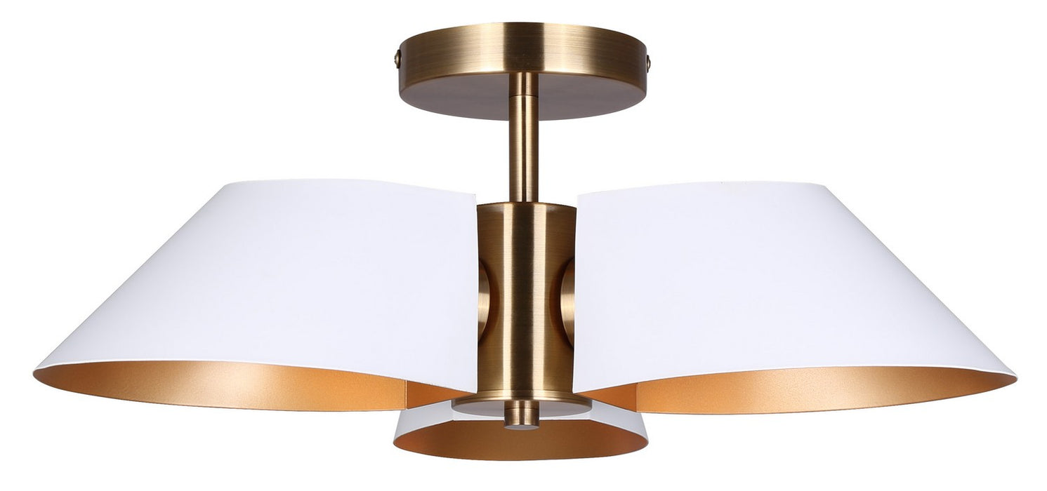 Canarm - ISF1146A03WHG - Three Light Semi-Flush Mount - Daxton - Matte White