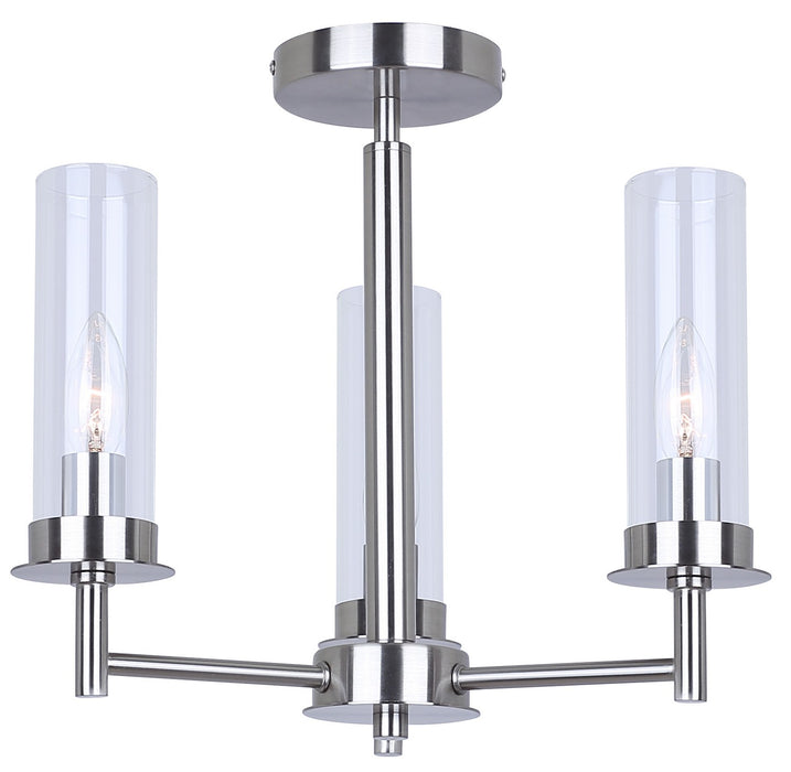Canarm - ISF1205A03BN - Three Light Semi Flush Mount - Benson - Brushed Nickel
