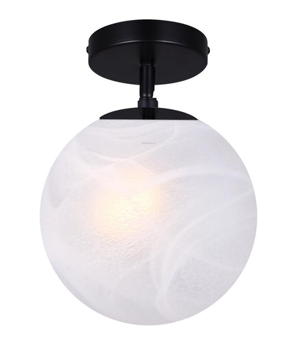 Mackenna One Light Semi Flush Mount Black
