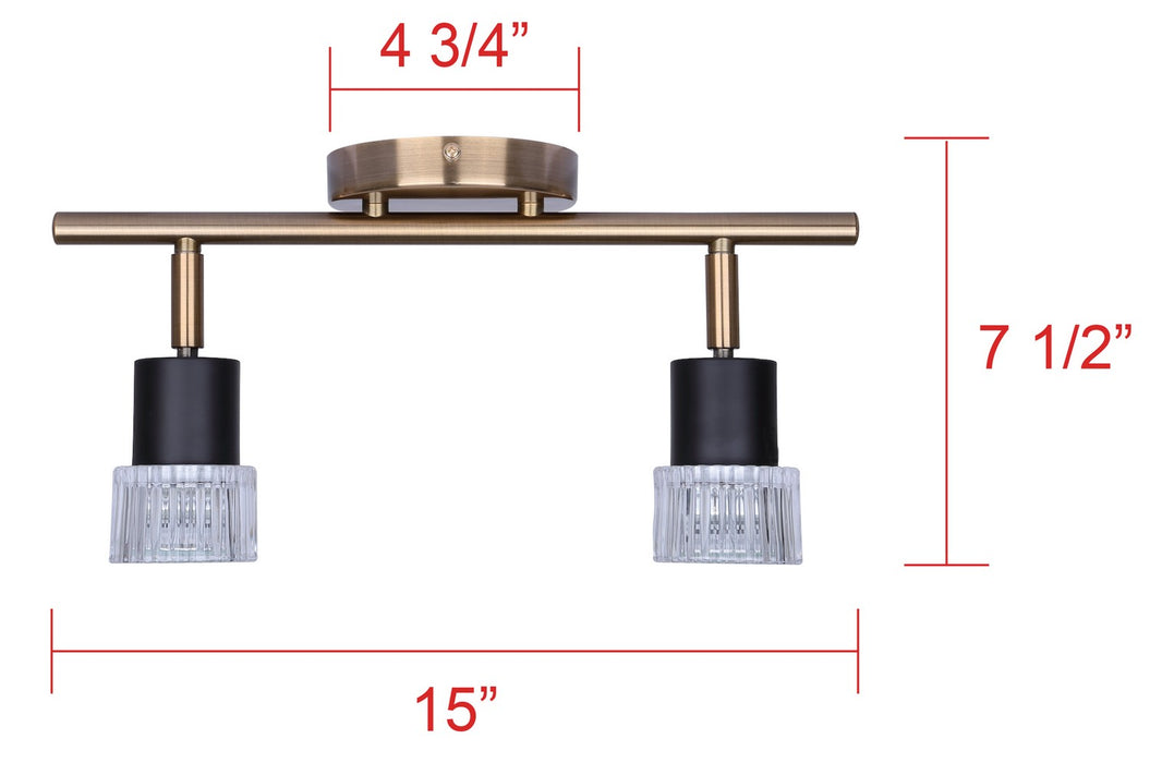 Canarm - IT1161A02BKG10 - Two Light Track Lighting - Elsee - Black