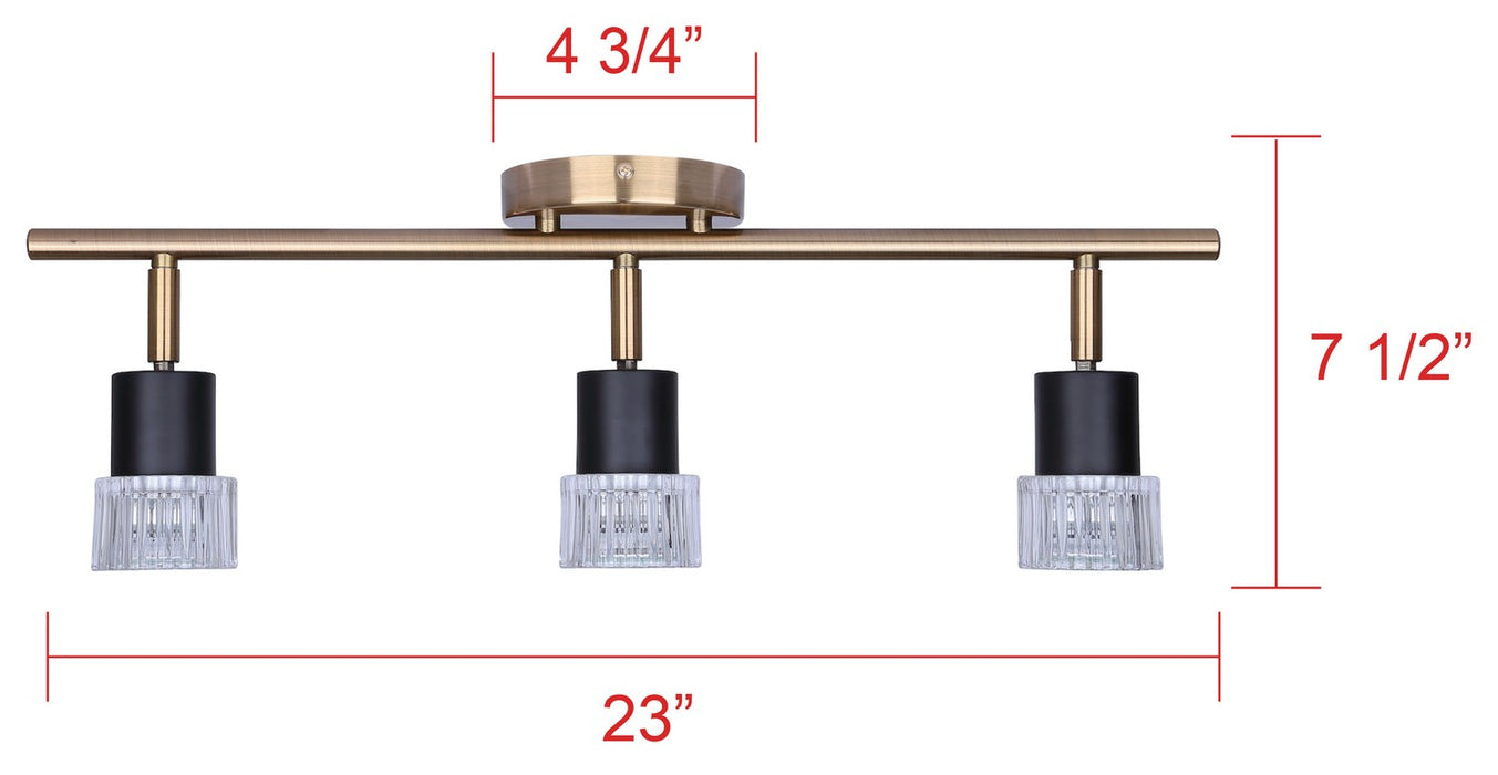 Canarm - IT1161A03BKG10 - Three Light Track Lighting - Elsee - Black