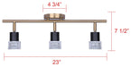 Canarm - IT1161A03BKG10 - Three Light Track Lighting - Elsee - Black