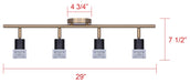 Canarm - IT1161A04BKG10 - Four Light Track Lighting - Elsee - Black