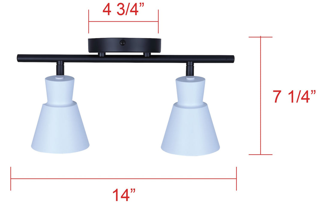 Canarm - IT1163A02BW10 - Two Light Track Lighting - Radley - White