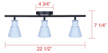 Canarm - IT1163A03BW10 - Three Light Track Lighting - Radley - Black/White