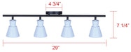 Canarm - IT1163A04BW10 - Four Light Track Lighting - Radley - White