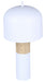 Canarm - ITL1152A18WHW - One Light Table Lamp - Caleb - Matte White & Faux Wood