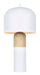Canarm - ITL1152A18WHW - One Light Table Lamp - Caleb - Matte White & Faux Wood