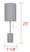 Canarm - ITL1164A23GY - One Light Table Lamp - Flint - Grey