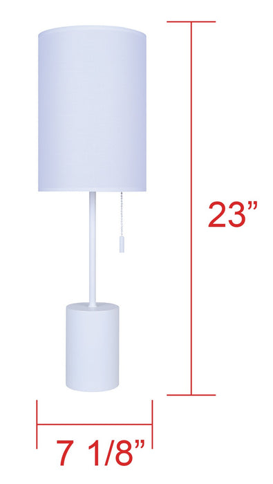 Canarm - ITL1164A23WH - One Light Table Lamp - Flint - White
