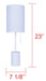 Canarm - ITL1164A23WH - One Light Table Lamp - Flint - White