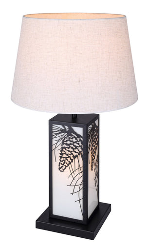 Coy Two Light Table Lamp Matte Black