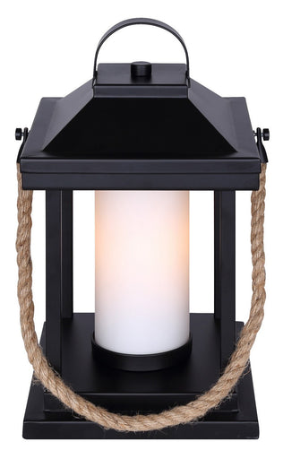 Kyler One Light Table Lamp Matte Black And Rope