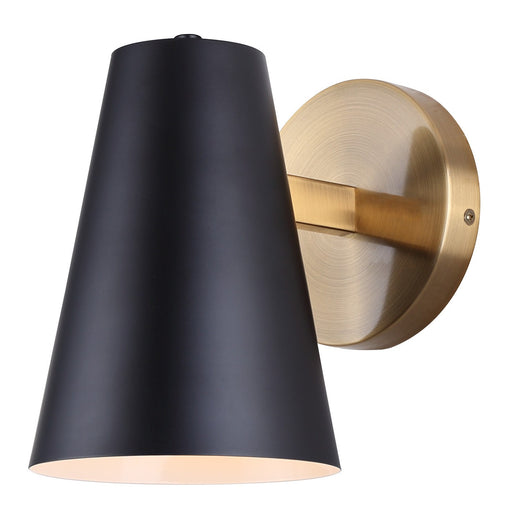 Harken One Light Vanity Matte Black And Gold