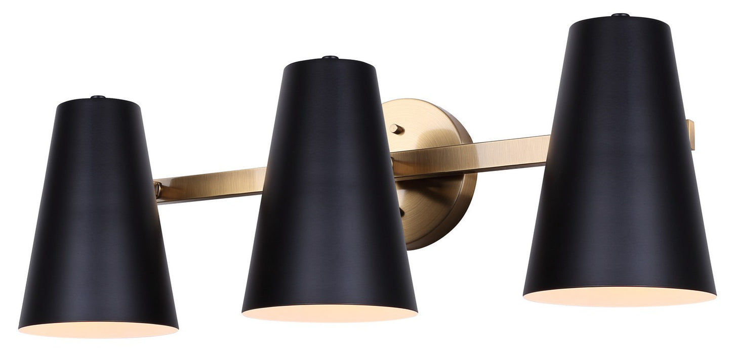 Canarm - IVL1145A03BKG - Three Light Vanity - Harken - Gold