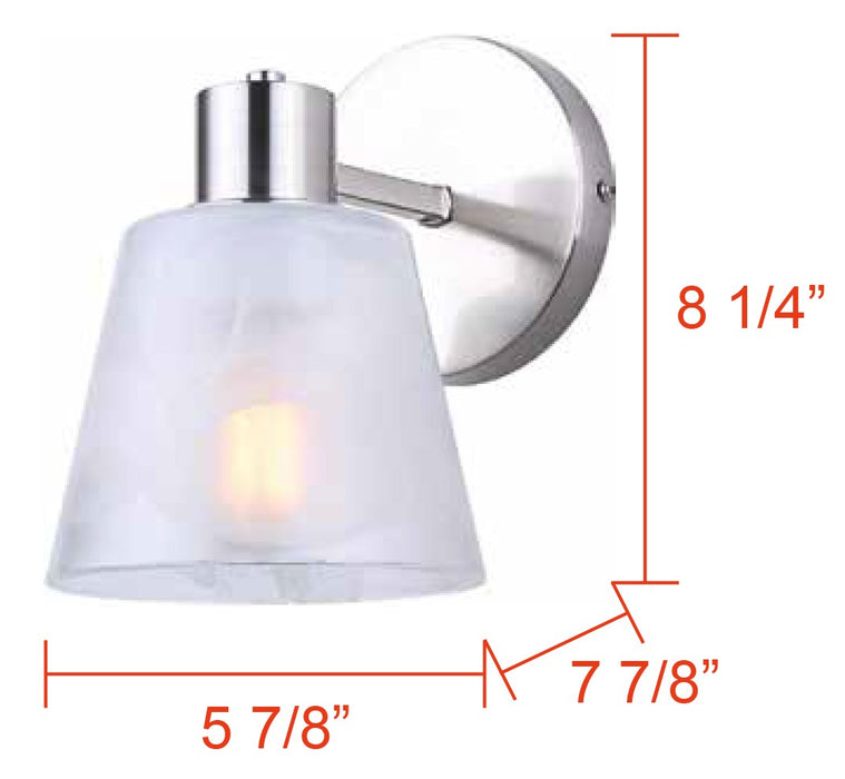 Canarm - IVL1151A01BN - One Light Vanity - Luelle - Brushed Nickel