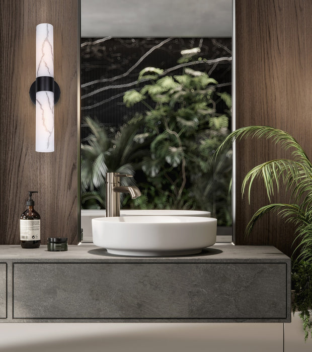 Canarm - IVL1153A02BK - Two Light Vanity - Kristella - Black