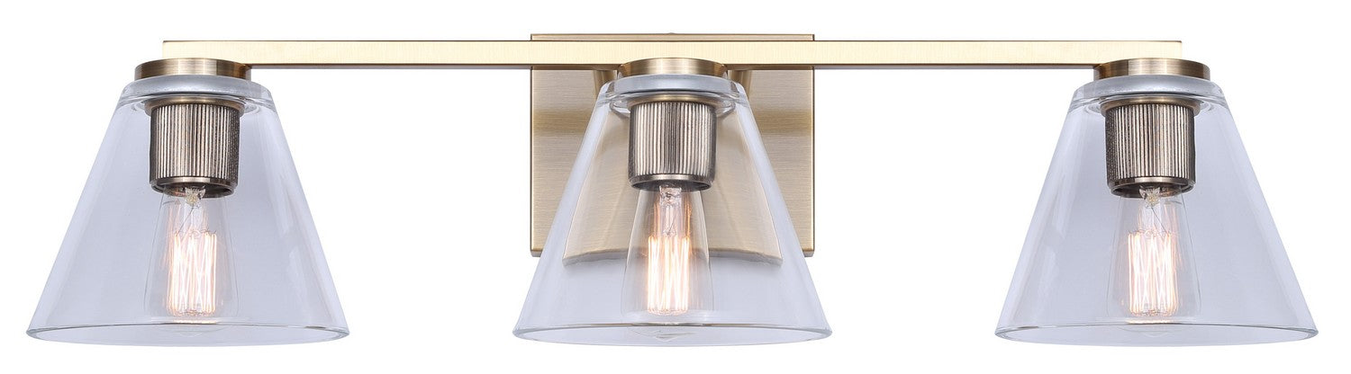 Canarm - IVL1159A03GD - Three Light Vanity - Berklie - Gold