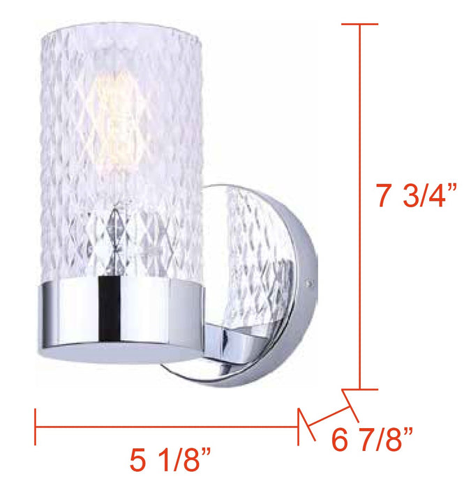 Canarm - IVL1168A01CH - One Light Vanity - Eden - Chrome