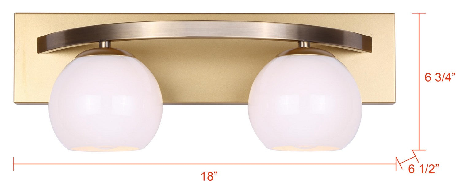 Canarm - IVL1169A02GDP - Two Light Vanity - Monroe - Gold