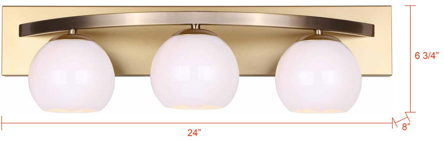 Canarm - IVL1169A03GDP - Three Light Vanity - Monroe - Gold