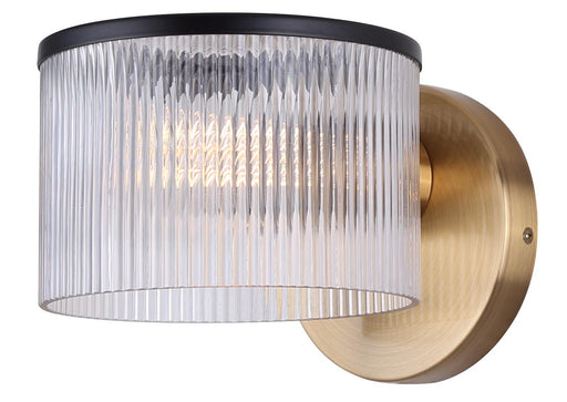Jenner One Light Wall Sconce Matte Black And Gold