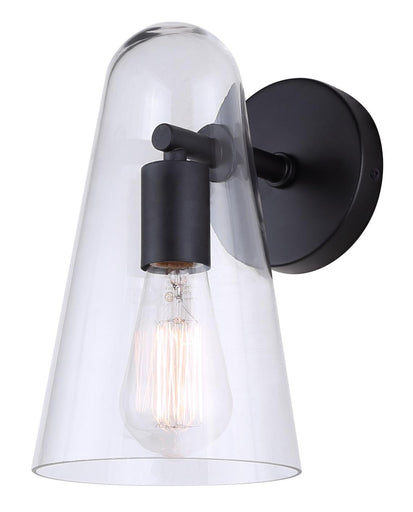 Luisa One Light Wall Sconce Black