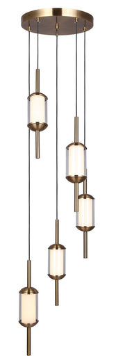 Lavene Five Light Pendant Gold