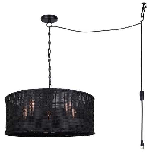 Granna Five Light Chandelier Black