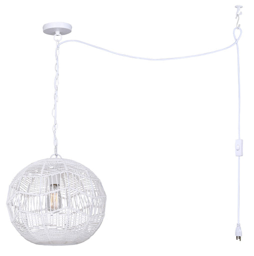 Valence One Light Pendant White