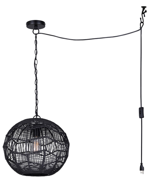 Canarm - IPL1197A01BK - One Light Pendant - Valence - Black