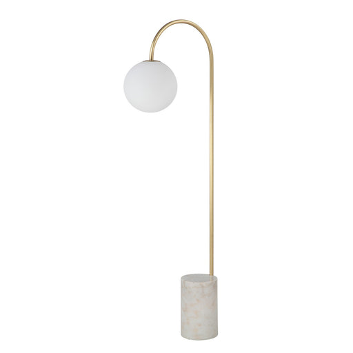 Merlot LED Floor Lamp Satin Brass