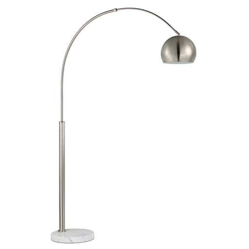 Aglow One Light Floor Lamp Brushed Nickel