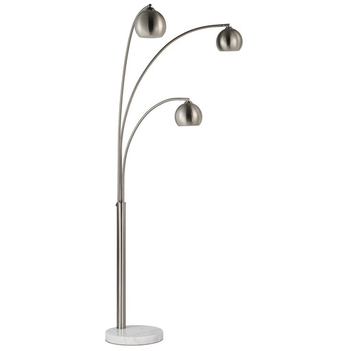 Aguillard Three Light Floor Lamp Brushed Nickel