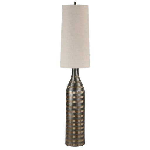 Crake Two Light Floor Lamp Dark Brown