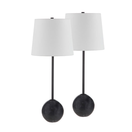 Bangor LED Table Lamp- Set Of Two Honed Black