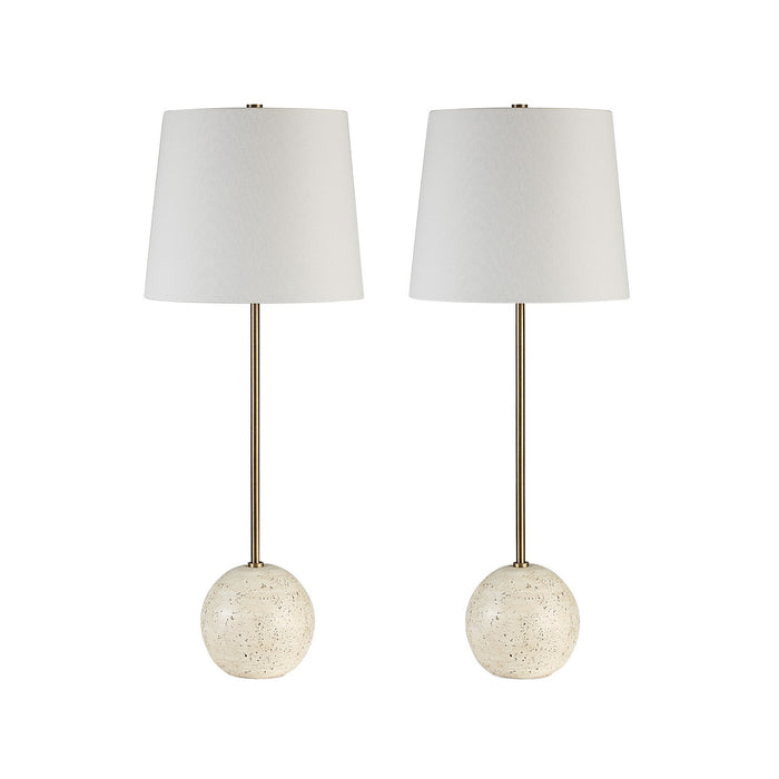 Renwil - LPT1289-SET2 - Two Light Table Lamp - Davide - Cream